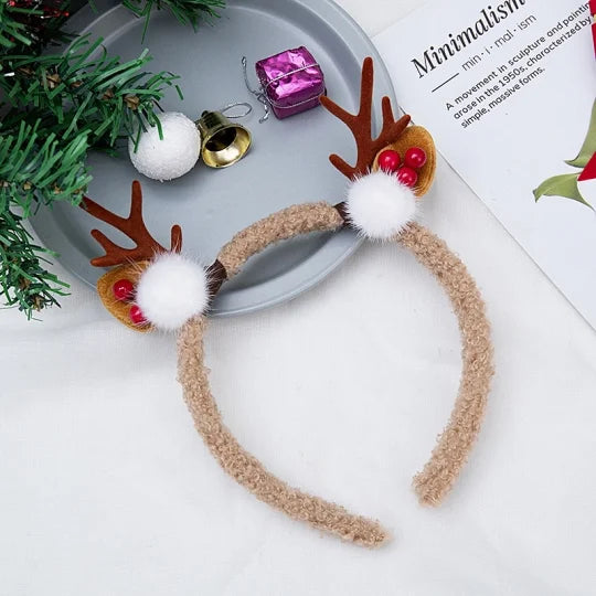 Christmas Women’s Headdress – Elk, Bell & Snowflake Design