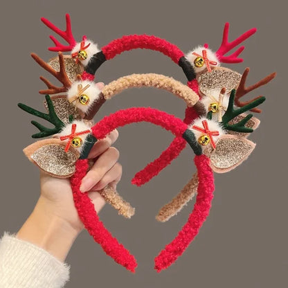 Christmas Women’s Headdress – Elk, Bell & Snowflake Design